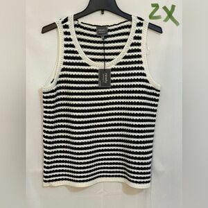 Ninety Monochrome Striped Tank Top